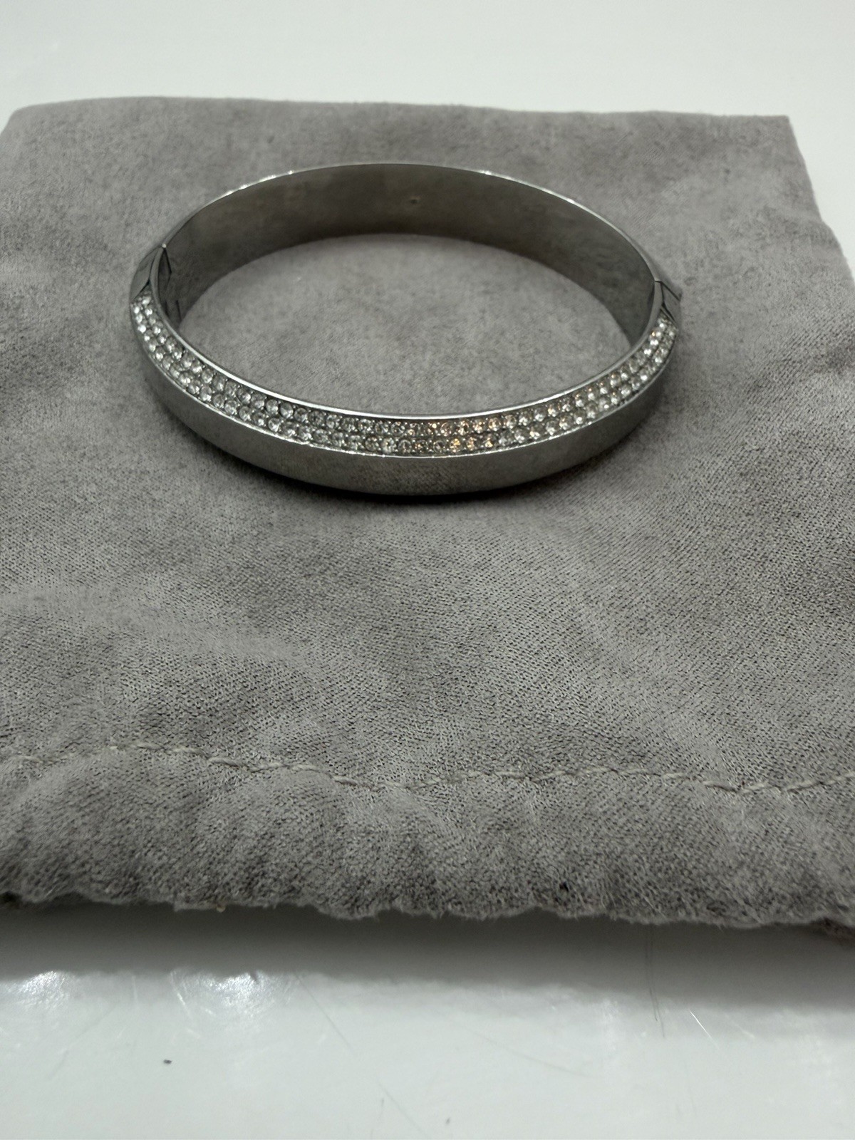 Michael Kors Silver Stackable Bangle Bracelet Sna… - image 2