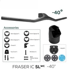Manubrio bici mtb integrato FRASER IC SL WC carbonio -40° con supporto computer