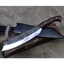 "Machete Parang hecho a mano de acero al carbono de alta resistencia de 18"" con funda de cuero"