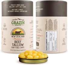 Grass-Fed Beef Tallow Capsules   3000 mg Per ...