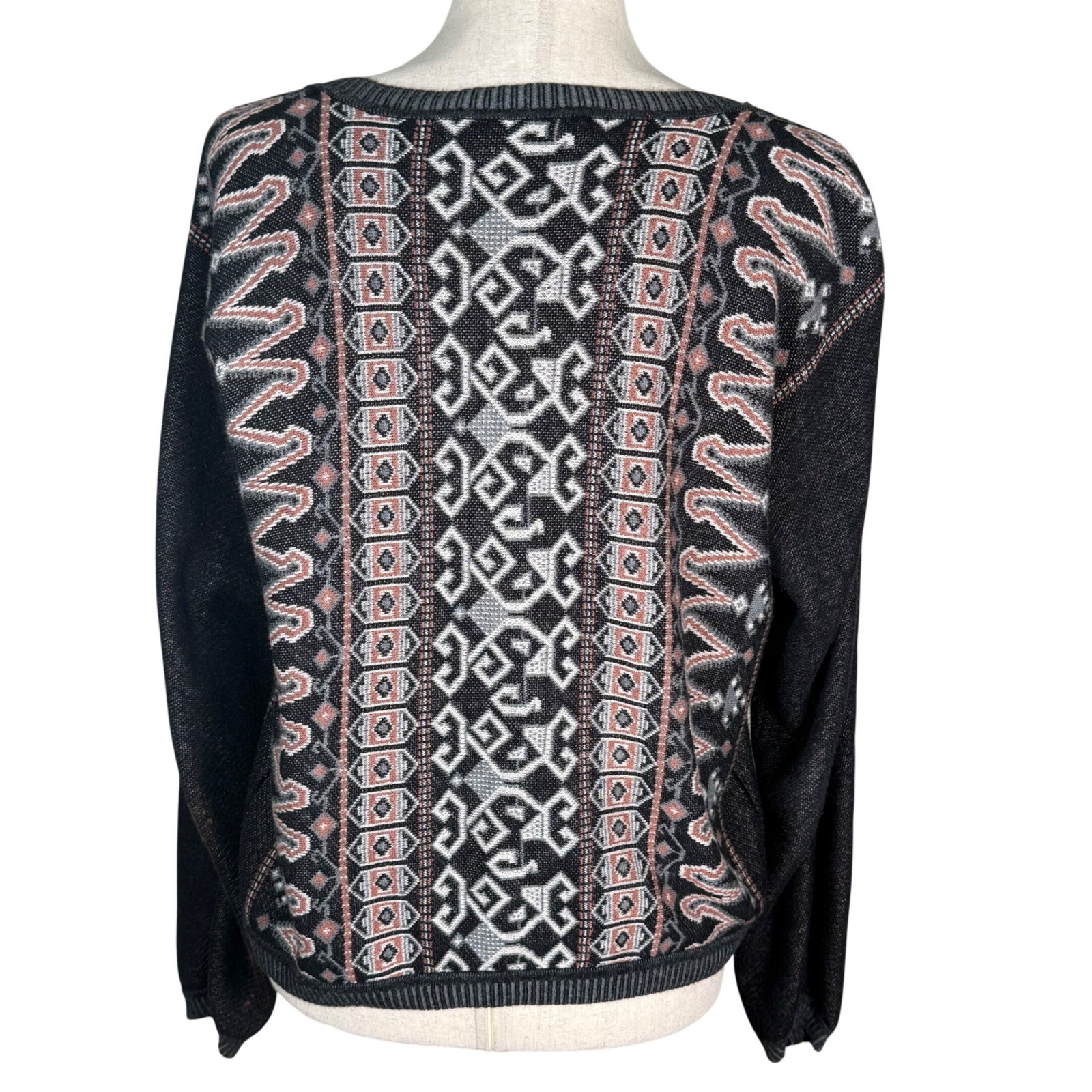 PERUVIAN CONNECTION Geometric Pattern Button Fron… - image 4