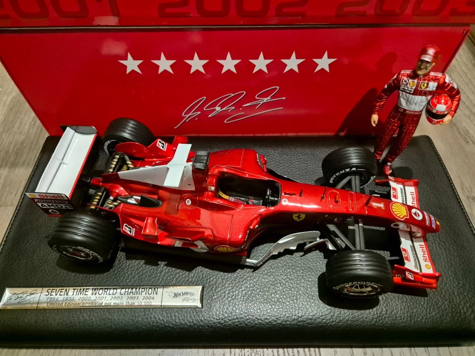 Hot Wheels 1.18 Ferrari F1 GP 2004 World Champion 7 time winner Schumacher B6220 - Image 3 of 4