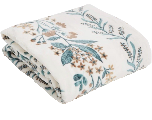 Vera Bradley NWT Fleece Plush Throw Blanket PARADISE CREAM STRIPE