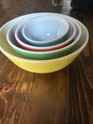Vintage Pyrex Primary Colors Nesting Mixing Bowls Set of 4 - 401, 402, 403, 404