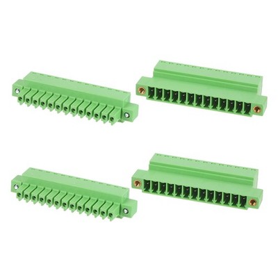 13 Pin 3.5mm Pitch PCB Mount Screw Terminal Block Connector Plug Flange Mount