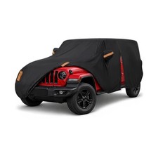 Car Cover for Jeep Wrangler 2 Door Waterproof 1987-2026 JK JL CJ YJ TJ Black