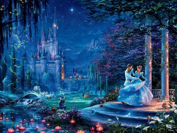 Thomas Kinkade Disney 750 piece jigsaw puzzle Cinderella Starlight