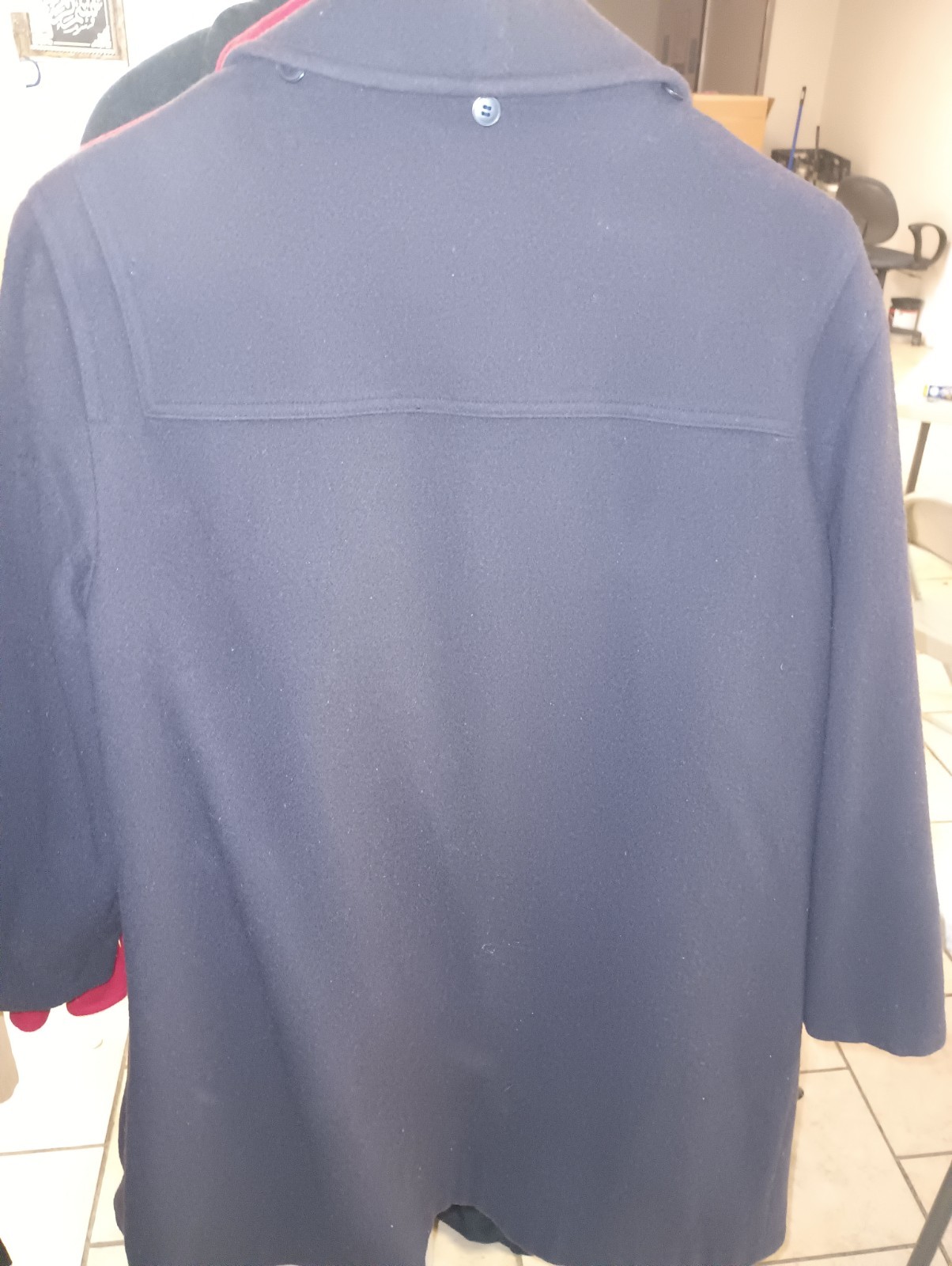 Blue Talbots 100% wool Shell toggle coat. - image 5