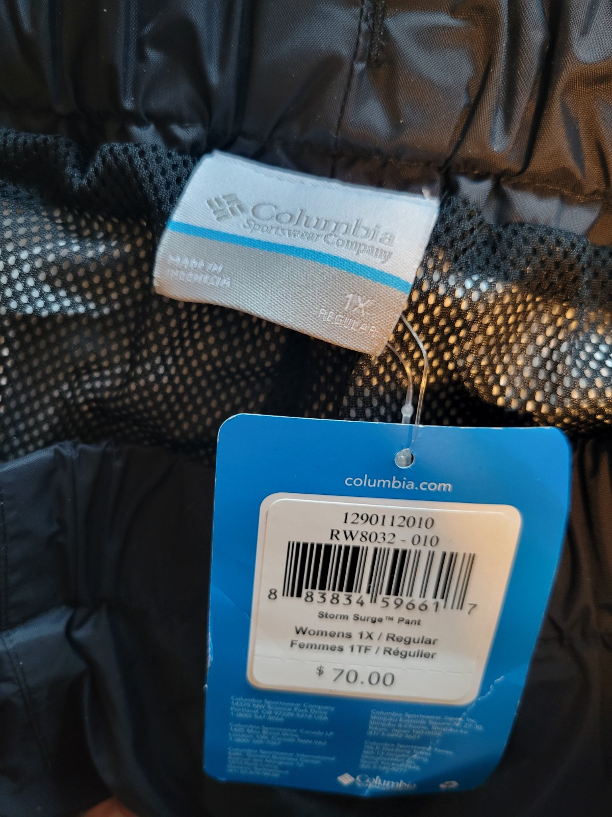 Columbia Women's Storm Surge Pant 1X Black thumbnail 3