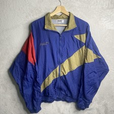 Vintage 80s 90s Puma Mens Size XL Spell Out Color Block Windbreaker Jacket