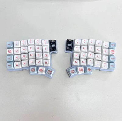 Silakka54 Wireless Split Mechanical Keyboard Bluetooth Hot Swap Ergonomic 54-Key