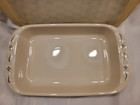 Longaberger Woven Traditions Ivory Blue 13 X 9 Baking Dish w/silicone lid 9 x 13 — photo 2