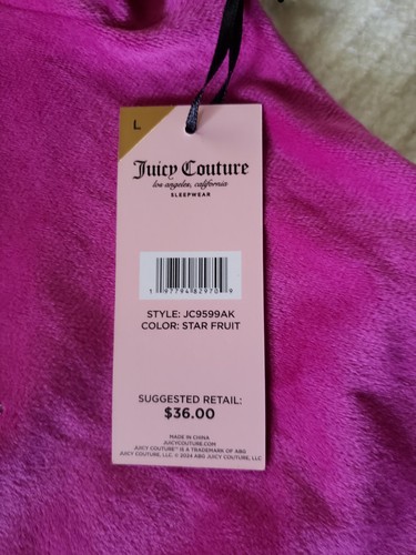 Juicy Couture NWT Velour Shirt Star Fruit Track Suit LARGE/XLarge BL 2 Short Set - Bild 4 von 4