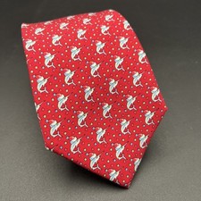 Vineyard Vines Boys / Short Mens Tie Red Christmas Swordfish Santa Hat 50"