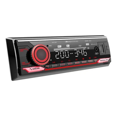 SOUNDSTREAM Single Din Car Stereo, Soundtream VM-20B Bluetooth Media Receiver, AM-FM, USB-SD
