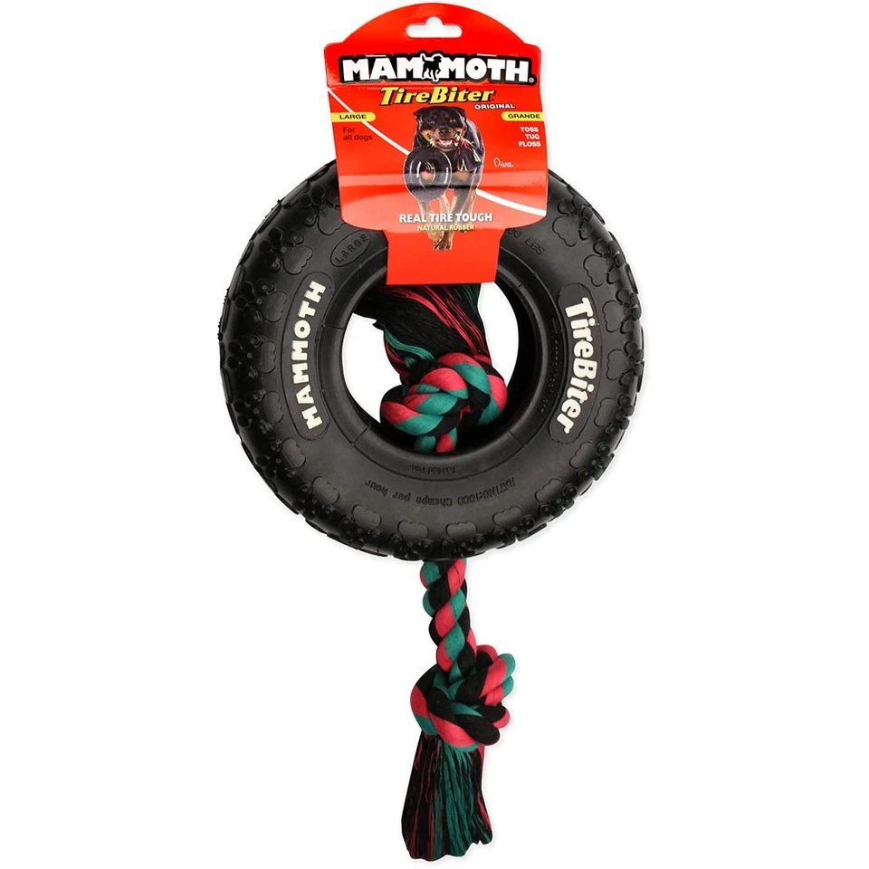 Kyjen Tirebiter Paw Tracks con cuerda 10 pulgadas Foto 2 de 2