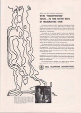 Bell Telephone Laboratories Vintage Magazine Ad Voiceprint Research 1962