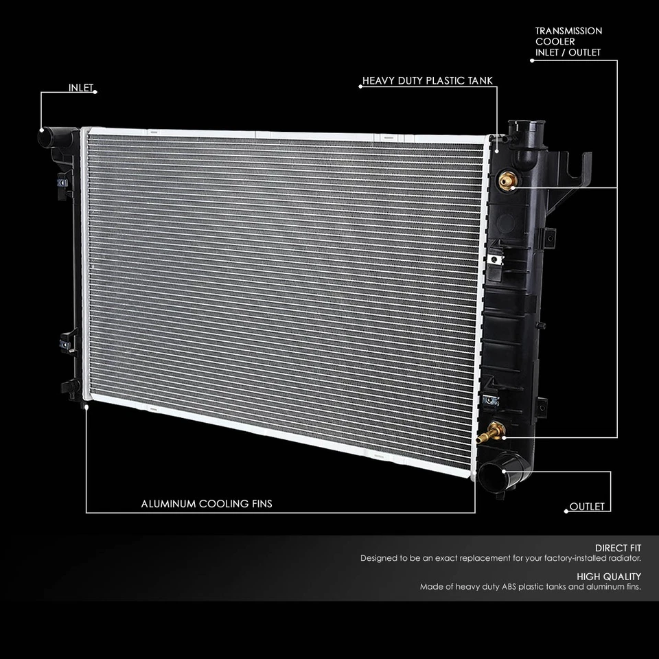 Para Dodge Ram 1500 2500 3500 1994-2002 3,9 L 5,2 L 5,9 L AT radiador aluminio 1552 Foto 2 de 4