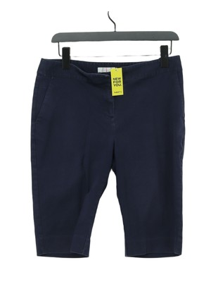Jasper Conran Damen Shorts UK 12 blau Baumwolle mit Elasthan Cut-Off