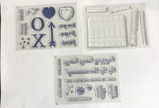 Lot 3 Stampin' UP Paper Pumpkin Kit Collection Stamps - Lot S - Retired
