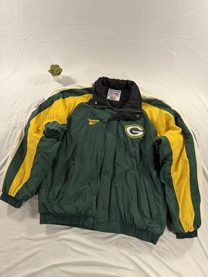 Vintage Reebok Proline Green Bay Packers Puffer Coat Size L
