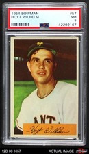 1954 Bowman #57 Hoyt Wilhelm Giants HOF PSA 7 - NM
