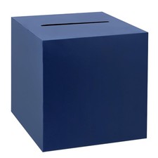 9.05 Inch Navy Blue Card Box With Slot Wedding Party Receiving Holder Decor