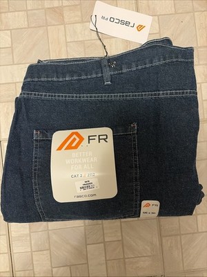 New Rasco FR Jeans Mens Size 56/36 Flame Resistant Denim Blue NWT CAT2 2112