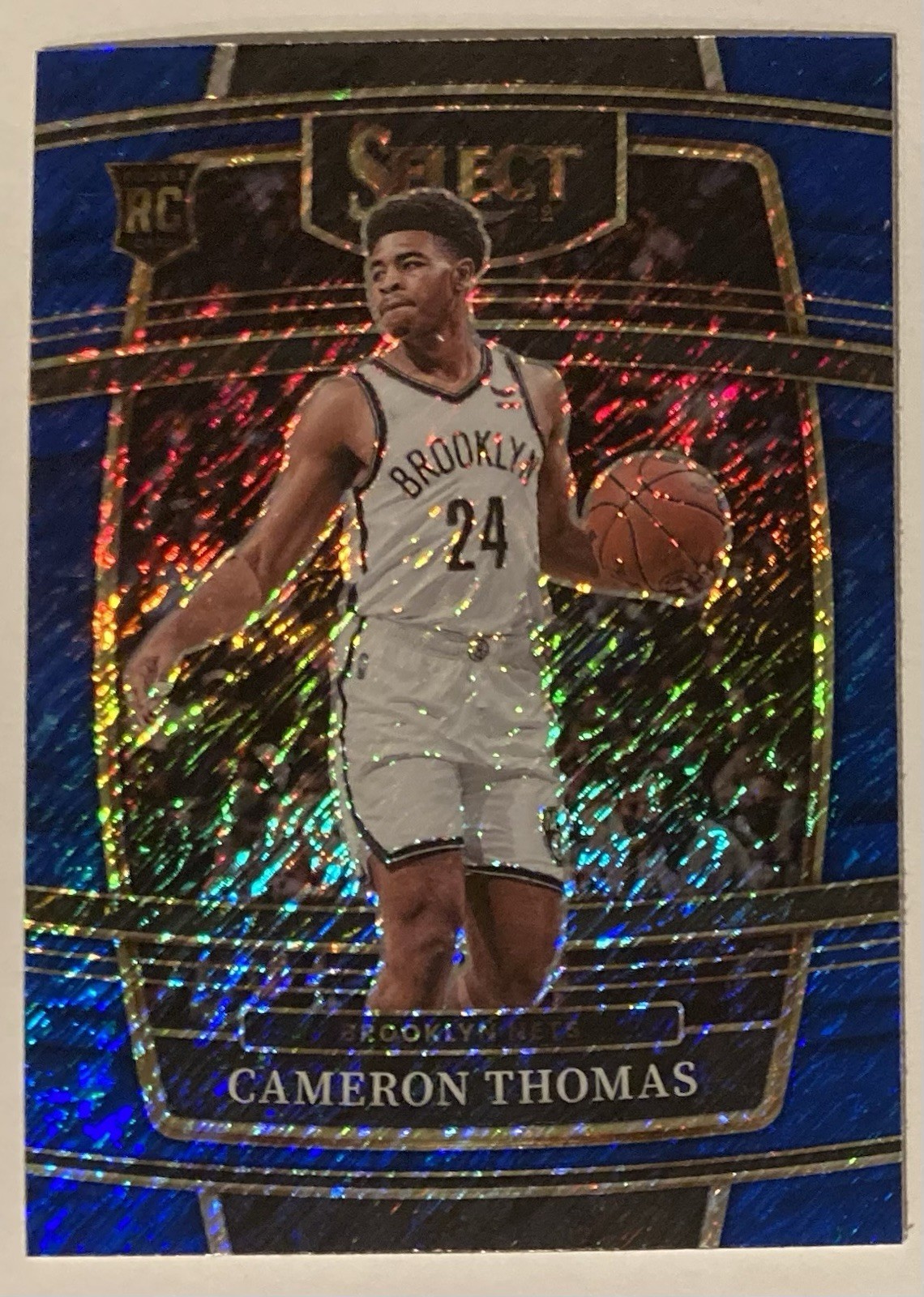 2021-22 Panini Select - Concourse Cameron Thomas #21 Blue Shimmer Prizm (RC)