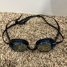 Speedo Unisex-Adult Competitive Swim Goggles Mirrored Vanquisher 2.0 Black Blue