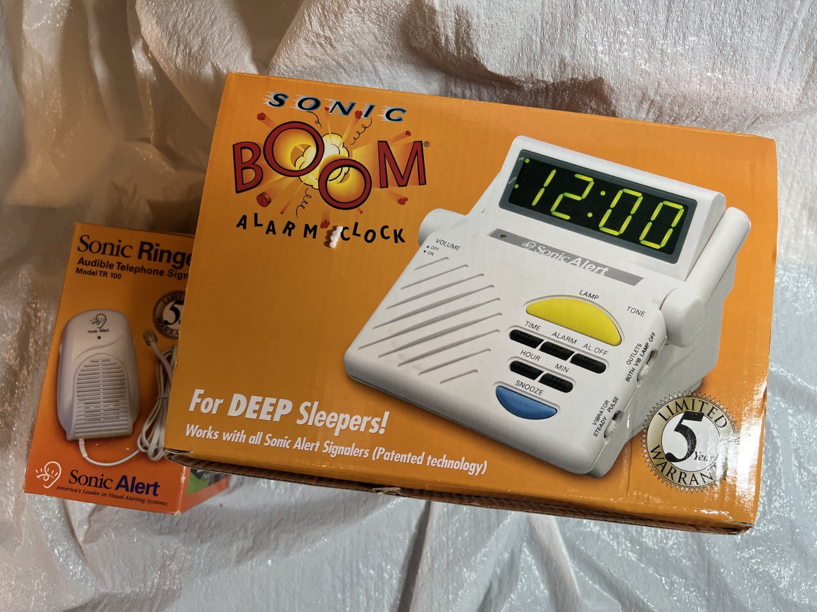 Sonic Boom Alarm Clock with Shaker SB1000 Deep Sleeper NEW