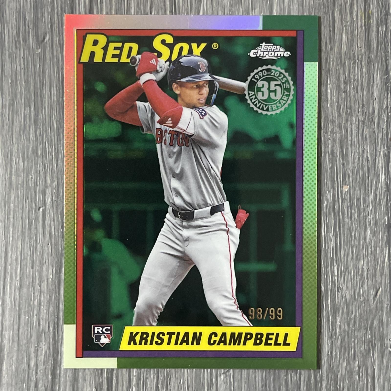 2025 Topps Chrome Update - 1990 Insert Kristian Campbell Green /99 RC #90CU-19