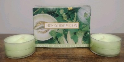 Yankee Candle Honeydew Melon Scented Tea Light Candles Pack Of 12 Plus 2 New 