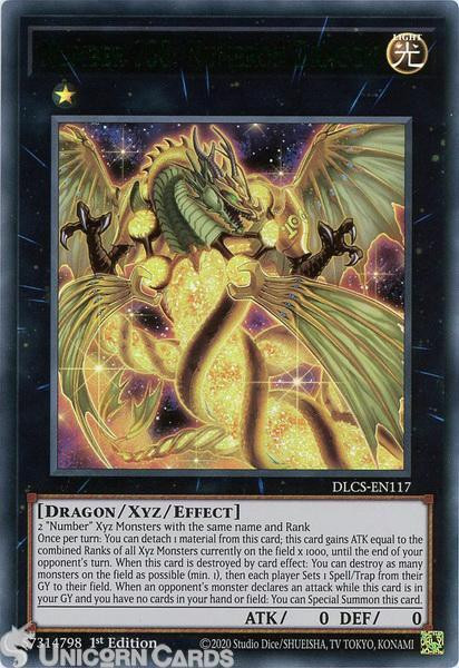 DLCS-EN117 Number 100: Numeron Dragon : Green : Ultra Rare 1st Edition Mint YuGi