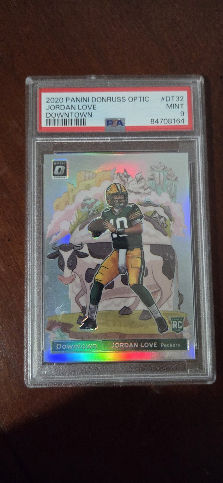 2020 Panini Donruss Optic Jordan Love Downtown Rookie PSA 9 RC