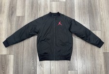 Nike Air Jordan Jumpman Bomber Jacket Youth Size Large Black Full Zip Lined
