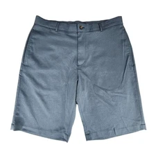 Walter Hagen Golf Shorts sz 34 Men 10" Steel Blue Stretch Performance Flat Front