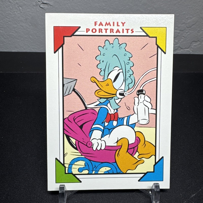 Disney Card Family Portraits 1991 Impel #120 Modern Inventions Donald Duck Card
