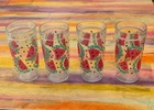 ⭐Vintage Anchor Hocking Watermelon Jelly Jar Drinking Glass Cup Tumbler Set Of 4