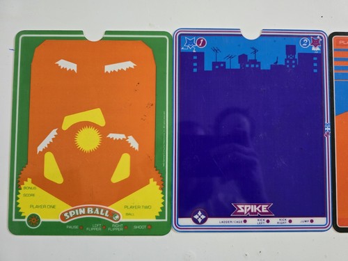 Lot x3 Vectrex Overlays Vintage Video Games Starhawk Spike Spinball RARE HtF - Picture 2 of 4