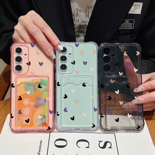 For Samsung Galaxy A16 A05 A05S A06 A55 S24 FE Heart Card Slot Wallet Case Cover - Picture 5 of 15