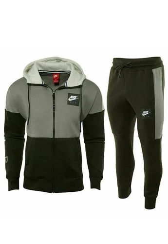 Nike Air Mens Tracksuit Fleece Hoodie Joggers Sweatpants Hoody Bottoms Green