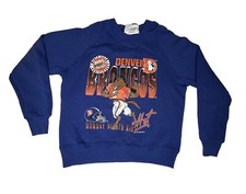 VTG 1994 Denver Broncos NFL Graphic Print Crew Neck Sweatshirt Kids Youth Small