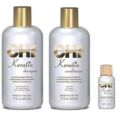 Chi Keratin Silk Infusion 15 ml shampoo | 355 ml | conditioner 355 ml