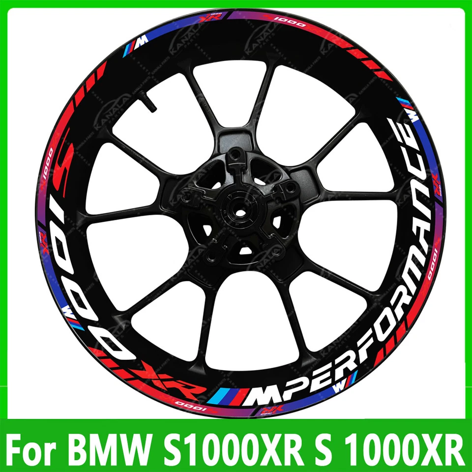 S 1000XR Motorcycle bike wheel decals rim stickers set stripes For BMW S1000XR - Image 2 of 4
