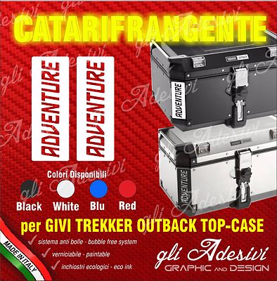 2 Adhesives Reflective Luggage Givi Trekker Top Case Adventure Reflective