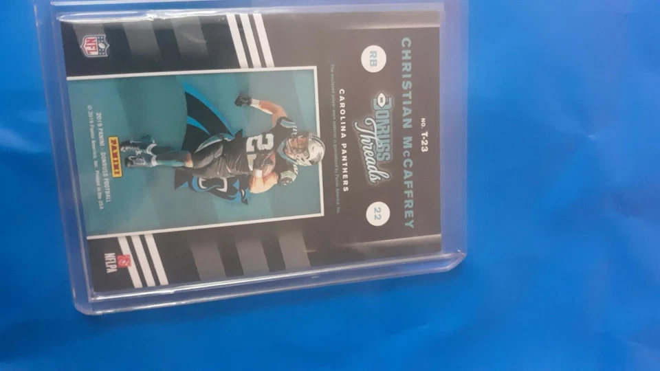 Christian McCaffrey 2019 Donruss Threads Patch Card T-23 Carolina Panthers - Image 2 of 2