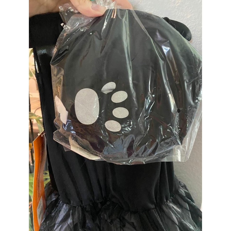 GIRLS BLACK KITTY CAT WITCH HALLOWEEN COSTUME SZ MEDIUM NEW eBay