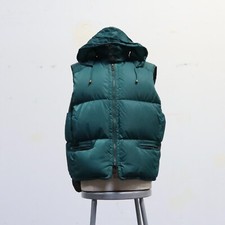 Vintage GAP Racing Series Alpine 317 Puffer Down Vest Size L Made in USA Blue