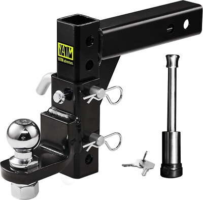 Adjustable Trailer Hitch 2 Inch Receiver Drop Hitch 9 1/2 Inch Drop Rise YATM